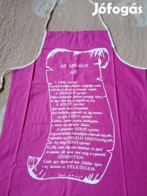 Új állapotban lévő, "  ideális nő " feliratos kötény eladó Xl.ker 