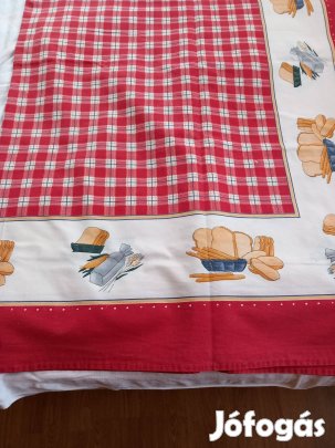 Új állapotú asztalterítő vászon mintás 160x160cm