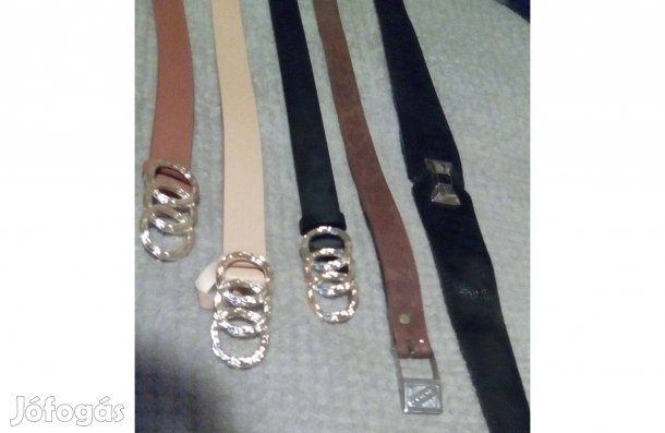 Új állapotú műbőr női övek/800 ft, 1 db Bőr férfi öv /1500 ft/100 cm