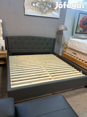 Új,antracit szürke ágykeret fix ágyrács 180x200 cm franciaágy