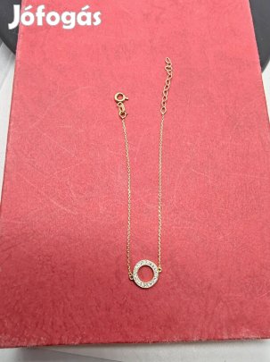 Új arany 14k sárga karkötő karlánc cirkóniával 35000ft/g