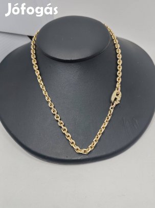 Új arany 14k sárga reszelt anker nyaklánc hosszú Tömör 35000ft/g