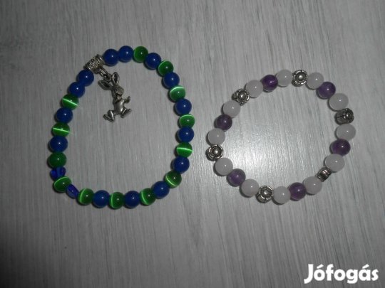 Új ásvány karkötők: Lápisz Lazuli + Jáde, Ametiszt + Rózsakvarc