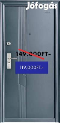 Új ásványgyapot szigetelésű 14 ponton záródó acél bejárati ajtó