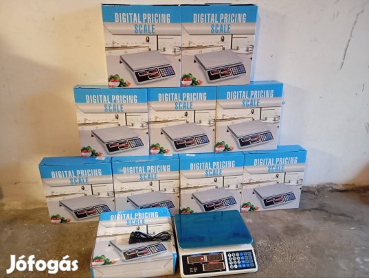 Új asztali mérleg (40 kg-ig) digitális árszorzós