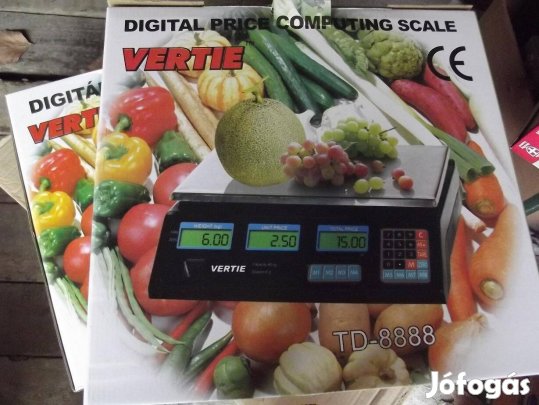 Új asztali mérleg árszámoló funkció Hitelesitett kivitel is kapható