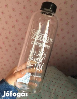Új átlátszó műanyag vizes palack üveg flakon - 900 ml