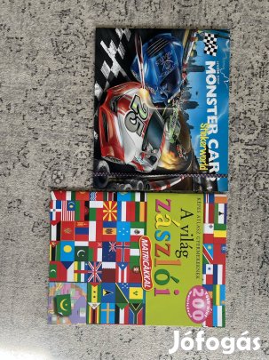 Új autós, világ zászlói matricás foglalkoztató