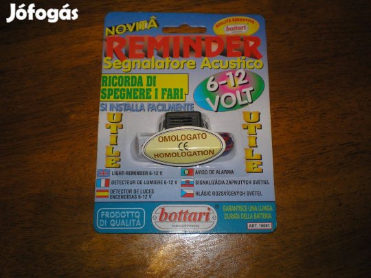 Új autós lámpafény égve maradást jelző készülék bontatlan csomagban