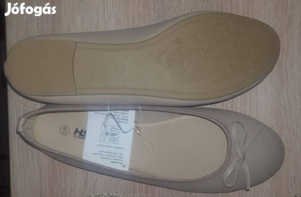 Új beige bézs színű 40-es csinos kényelmes balerina cipő