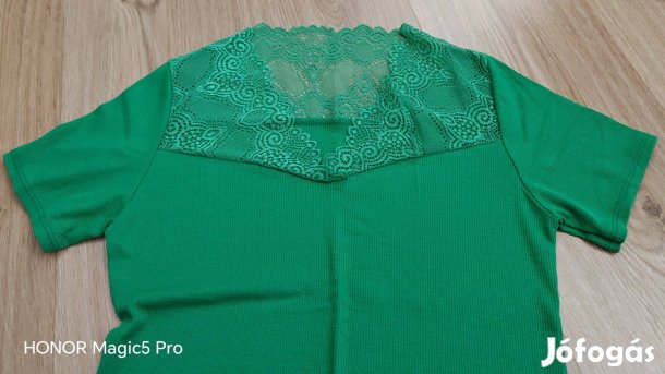 Uj benettonzöld rugalmas viszkóz női felsőrész S