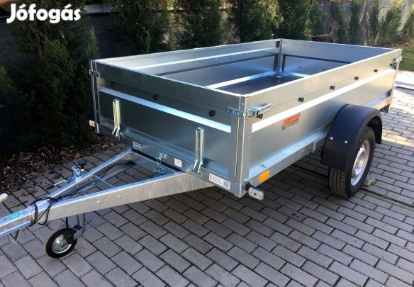 Új billenhető utánfutó 253x129cm 750kg Névre Írva!