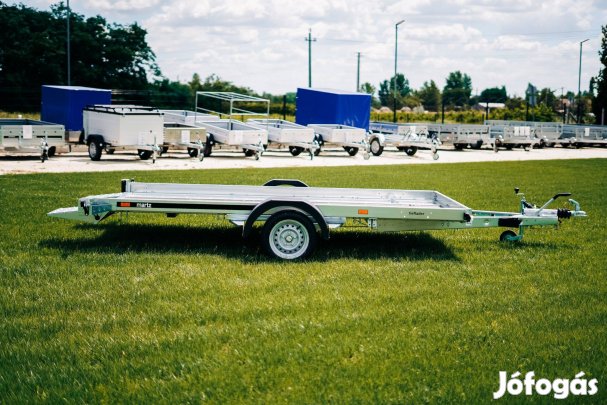Új billenős autószállító utánfutó (1800kg) most bruttó 1.199.000 Ft