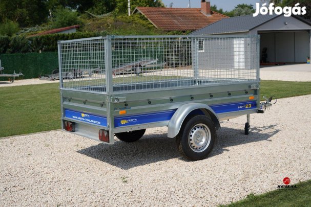 Új billenős utánfutó rácsos magasítóval Békéscsabán bruttó 608.000 Ft