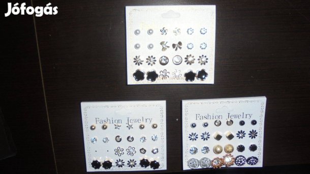 Új bizsu fülbevaló - virág csillag masni kocka kör gömb - többféle