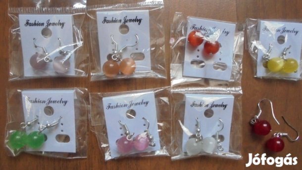 Új bogyó bogyós női bizsu fülbevaló - több szín