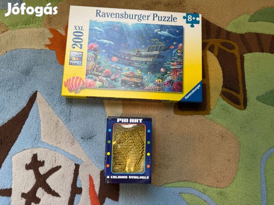 Új,bontatlan 200 db-os hajóroncs puzzle+Pin Art tüskekép 8+