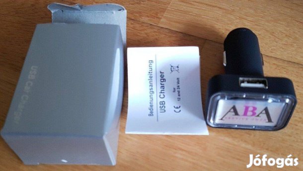 Új bontatlan Autós USB töltő 2A 2x USB csatlakozás
