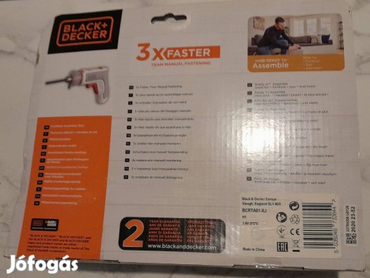Új bontatlan Black & Decker Bcrta01-Xj akkus csavarbehajtó -30%