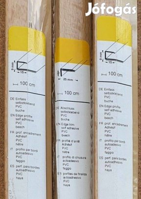 Új bontatlan Burkolatváltok végzárok L-záróprofil PVC öntapadó bükk