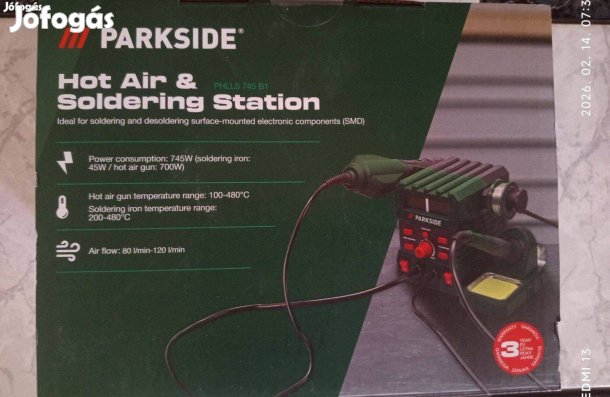 Új bontatlan Parkside Forrasztópáka és hőlégfúvó állomás tartószerkeze