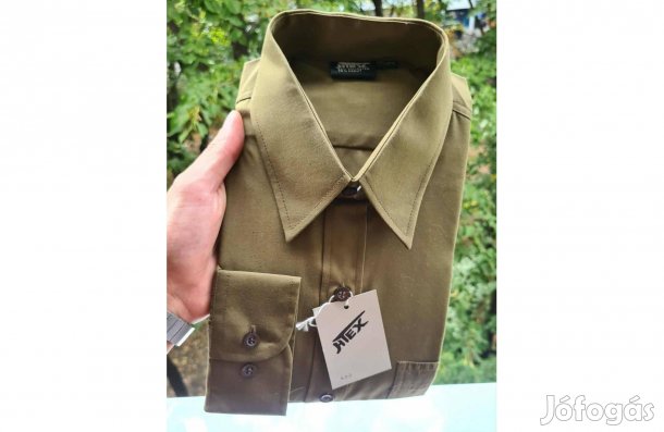 Új bontatlan khaki színű férfi ing 38 - 170-176