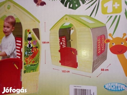 Új bontatlan kül- vagy beltéri műanyag kerti gyerekház, kisház,