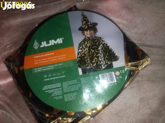 Új boszorkány jelmezhez denevéres köpeny és kalap 2900ft