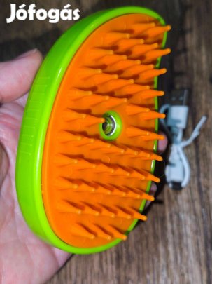 Új cica kutya kisállat szilikon párásító szőr fésű kefe - USB töltős