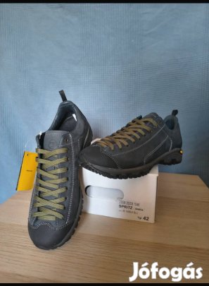 Új címkés Tiesse 43-as sötétszürke / antracit túracipő Vibram