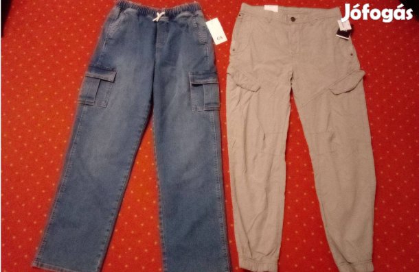 Új címkés fiú férfi farmer C&A cargo nadrág Takko S 170