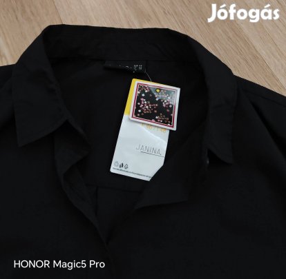 Uj címkés női fekete tunika blúz