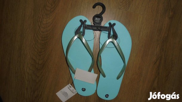 Új címkés türkiz női vagy lányka flip-flop strand papucs 36 - 37