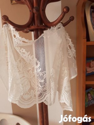 Új csipke rövid kész függöny 50x90cm 2 db egybe
