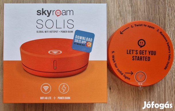 Új csomagolt Solis Skyroam globális 4G wifi hotspot router + powerbank