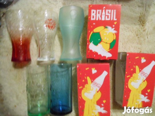 Új dobozában Brazil 2014es coca cola pohár 1db