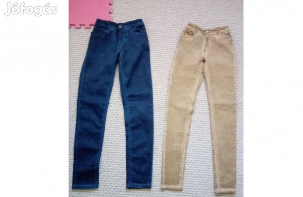 Új drapp sztreccses anyagú nadrág 158