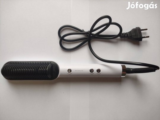 Új elektromos kerámia hajvasaló hajegyenesítő - elektromos fésű fehér