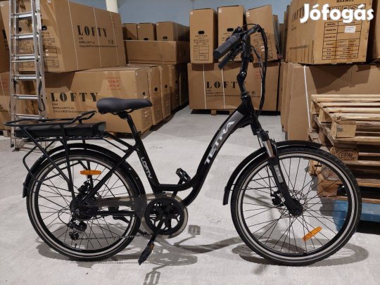 Új elektromos kerékpár 26" kerék 18" aluvázas 36V 250w motor 7 seb