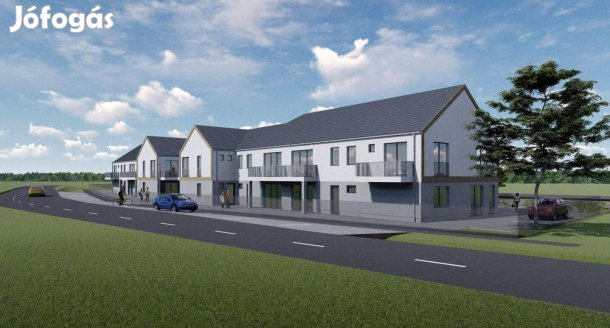 Új építésű, földszinti, garzon lakás, terasszal, Mendén eladó!