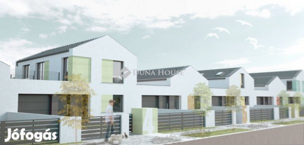 Új építésű láncház-garázzsal kapcsolódóak-Józsa új lakóparkjában