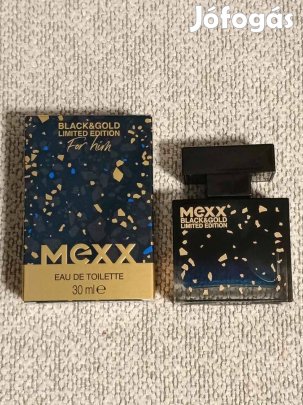Új eredeti Mexx Black & Gold férfi parfüm edt 30ml Limited