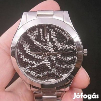 Új eredeti Michael Kors köves acél női óra - ezüst