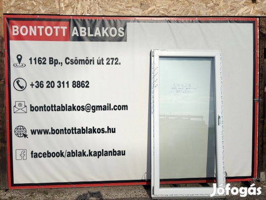 Új erkély terasz ajtó 104 x 208 cm 70.000,- Ft