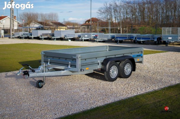 Új extra erős (2700kg) utánfutó (300x150cm) most bruttó 1.459.000 Ft
