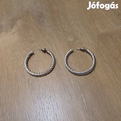 Új ezüst színű bizsu női karika fülbevaló