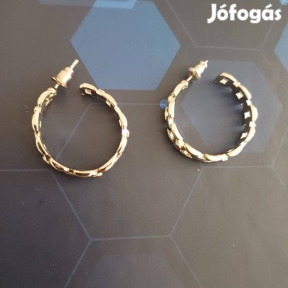 Új ezüst színű női bizsu karika fülbevaló