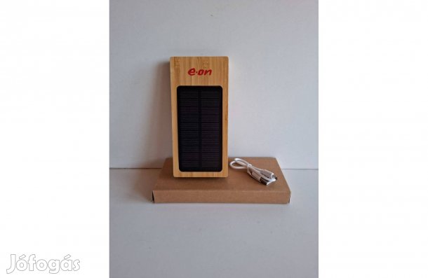 Új fa powerbank 8000mAh USB töltőkábellel