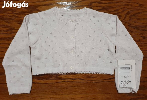Új fehér Mamas & Papas babakardigán 18-24 hónap / 86