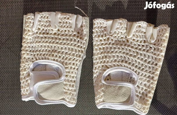 Új fehér női biciklis bőrkesztyű ( M)